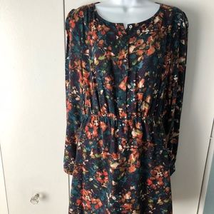Printed long sleeve dress
